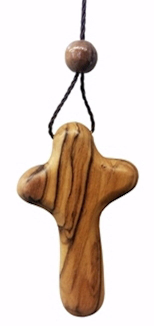 Pendant-Olive Wood-Holding Cross (2&quot;)