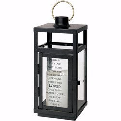 Lantern-Light The Way w/LED Candle &amp; Timer-Loved (10&quot; x 4.25&quot; x 4.25&quot;)