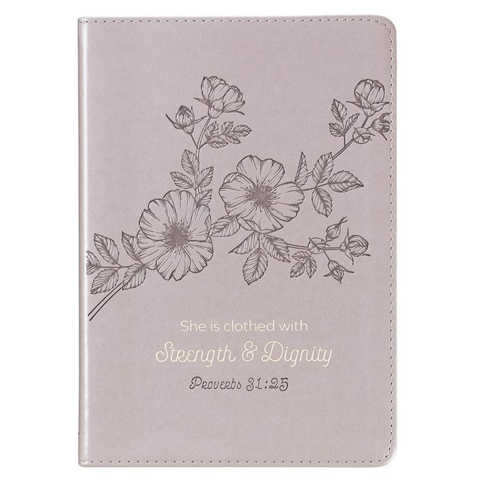 Journal-Slimline LuxLeather-Strength &amp; Dignity