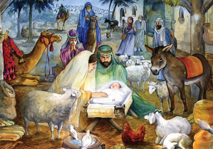 Calendar-Advent: Newborn Child (8.25 x 11.75)-Medium