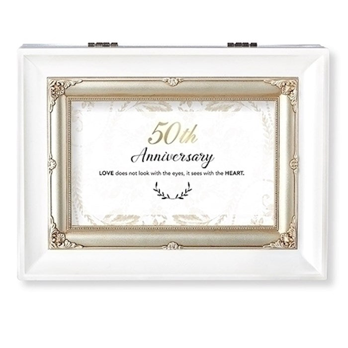 Music Box-50th Anniversary-White/Canon (8&quot; X 6.25&quot; X 2.75&quot;)