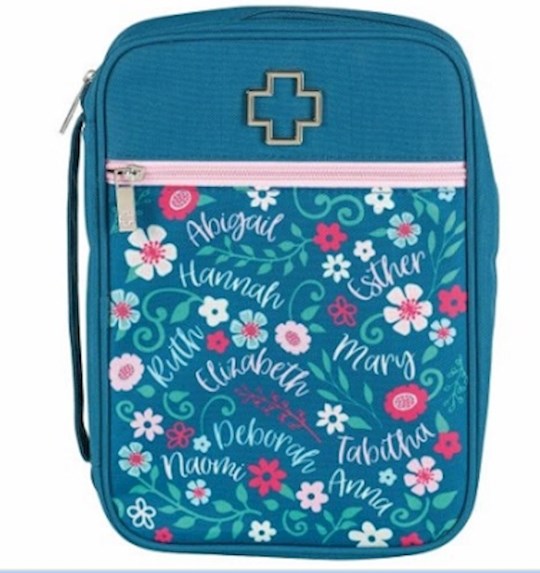 Bible Cover-Women Of The Bible-Teal-XLG