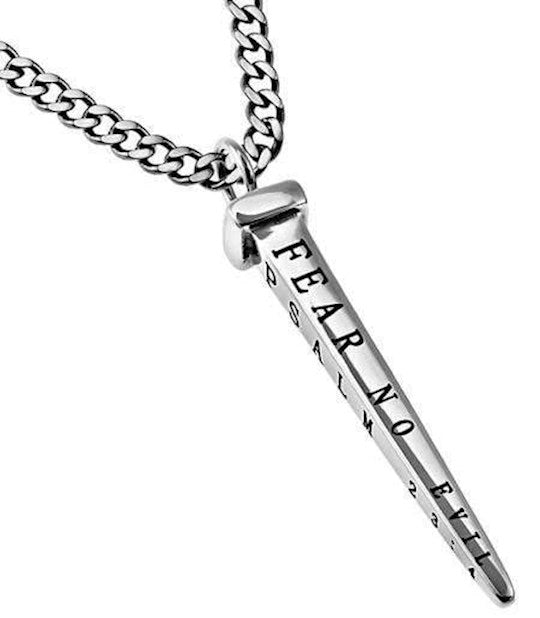 Necklace-Nail-Fear No Evil (Psalm 23:4) (24")