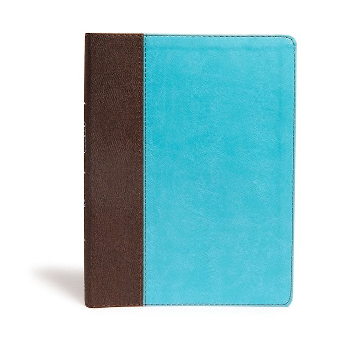 CSB Life Essentials Study Bible-Brown/Sky LeatherTouch Indexed