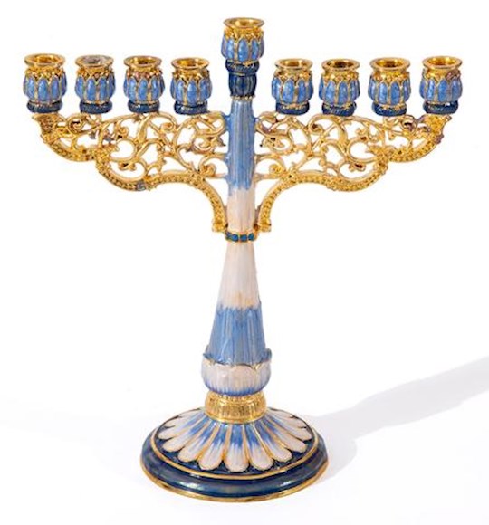 Menorah-Filigree Design (9 Branched) (