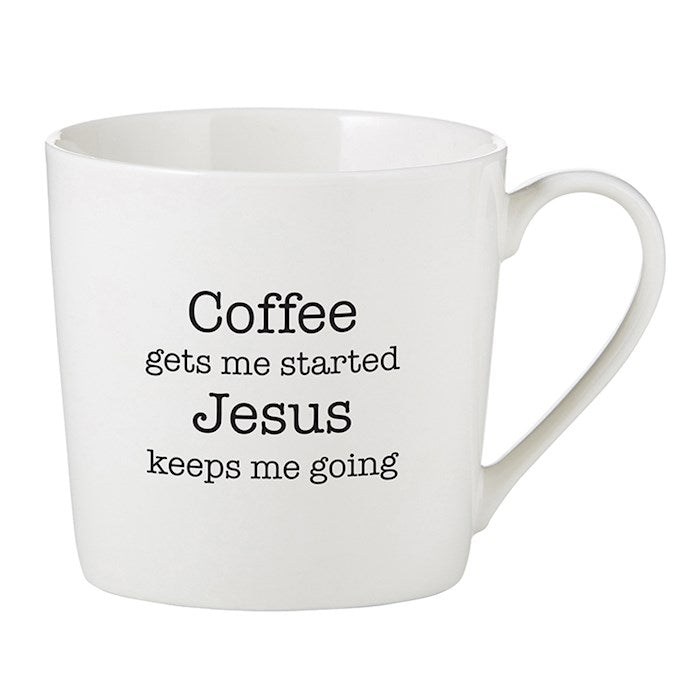 Mug-Cafe-Coffee Gets Me Started (14 Oz)