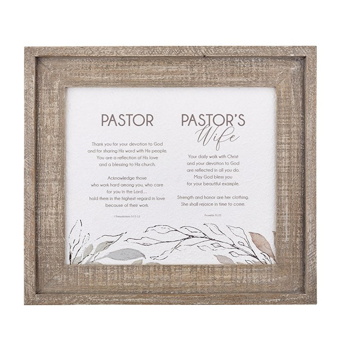 Framed Art-Pastor &amp; Wife (17" x 15")