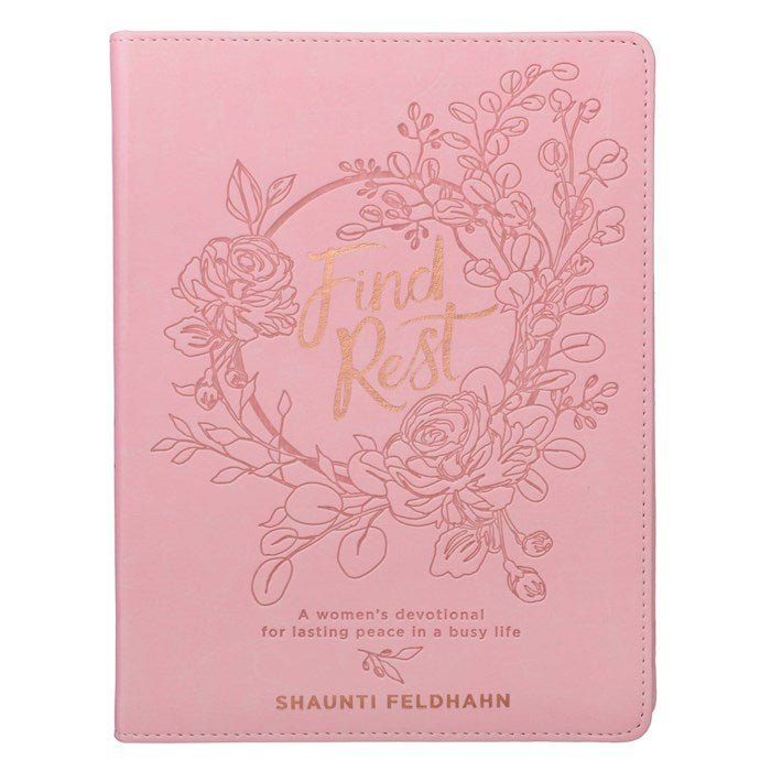 Find Rest Devotional-Pink LuxLeather
