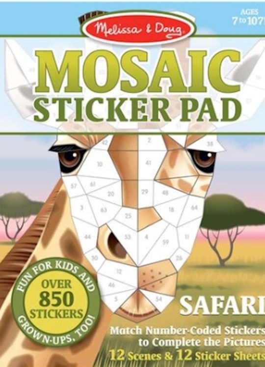 Sticker Pad-Safari Animals-Mosaic (720+ Stickers) (Ages 5+)