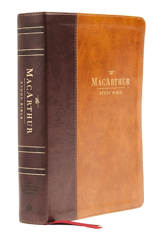 NASB 1995 MacArthur Study Bible (2nd Edition) (Comfort Print)-Mahogany Leathersoft Indexed