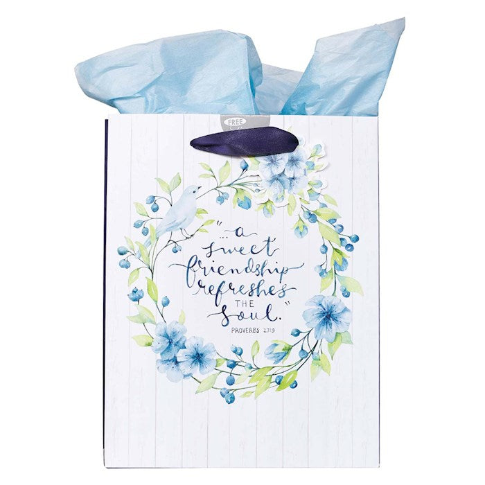 Gift Bag-Sweet Friendship w/Tag &amp; Tissue-Medium