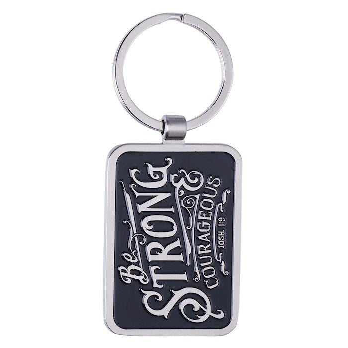 Keyring-Be Strong And Courageous w/Gift Tin