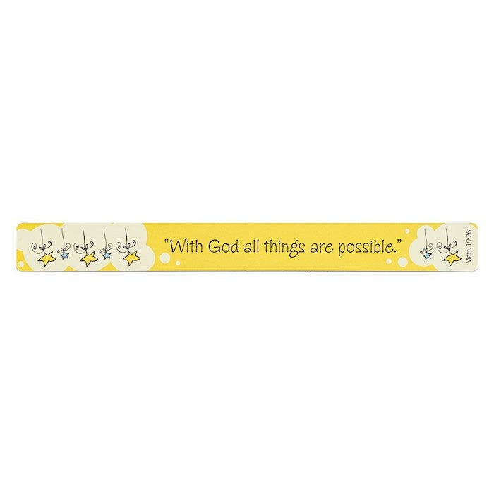 Magnetic Strip-With God All Things Are Possible (7 1/2&quot; x 3/4&quot;) (Pack Of 6)