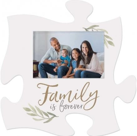 Mini Puzzle Piece Frame-Family Is Forever (6 x 6)