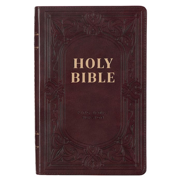 KJV Deluxe Gift Bible-Dark Brown Faux Leather Indexed