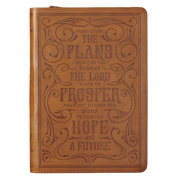 Journal-For I Know The Plans-Brown-Zipper