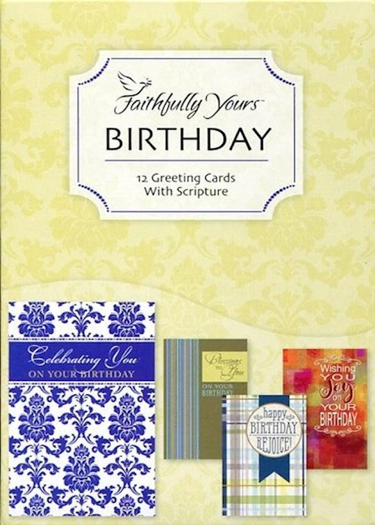 Boxed Card-Birthday-Blessings (Box Of 12)