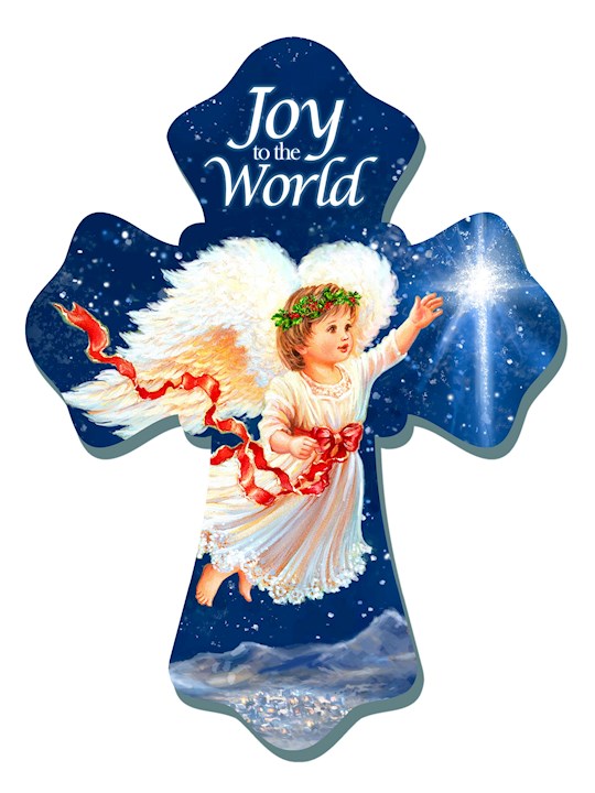 Wall Cross-Angel/Joy To the World (6" x 8")
