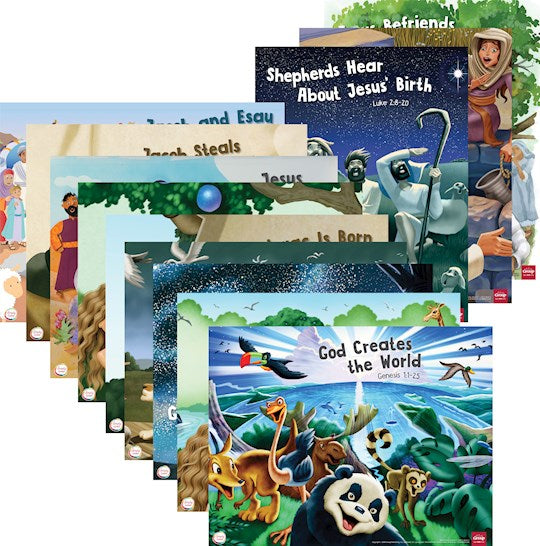 Simply Loved Bible Story Poster Pack (12 Posters)-Quarter 1
