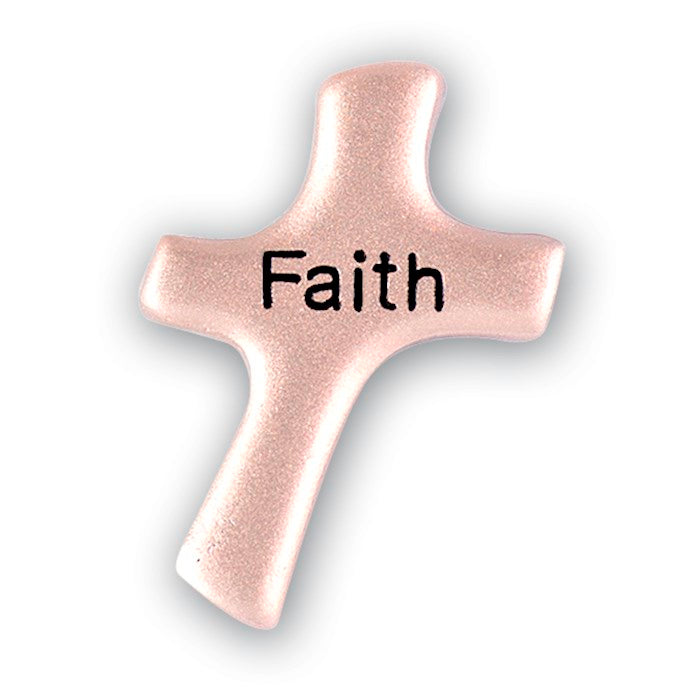 Pocket Cross-Solid Metal-Faith (1" x 1 ½")