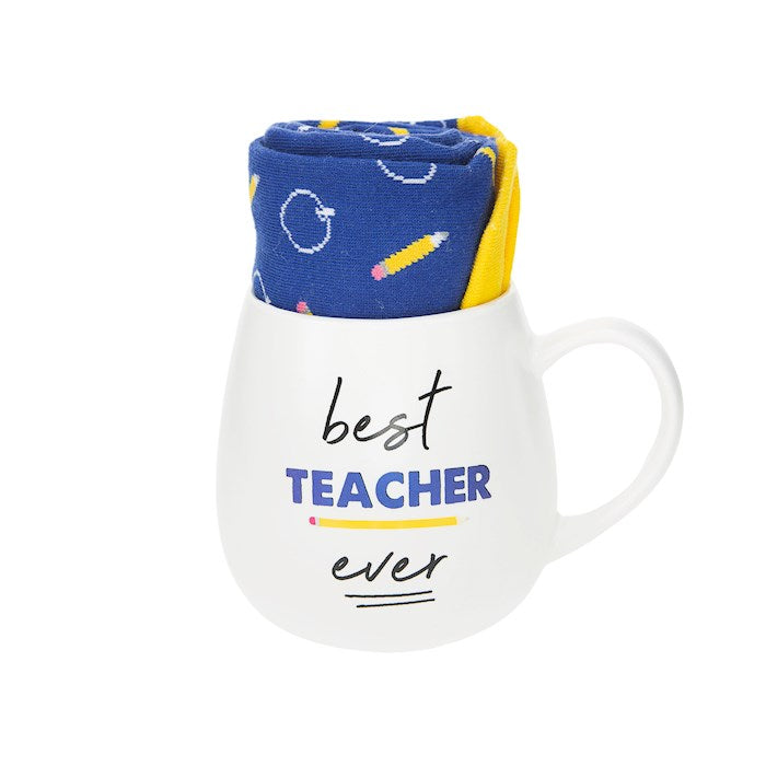 Mug &amp; Sock Set-Best Teacher Ever (15.5 Oz)