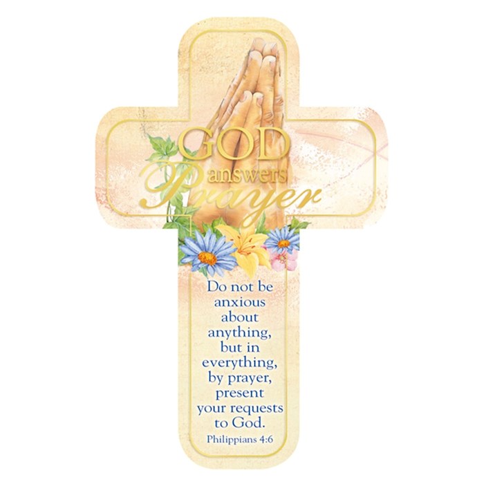 Bookmark-Cross-God Answers Prayer (Pack Of 12)