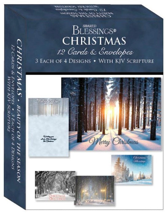 Boxed Card-Christmas: Beauty Of The Season Assortment (Shared Blessings) (Box Of 12)