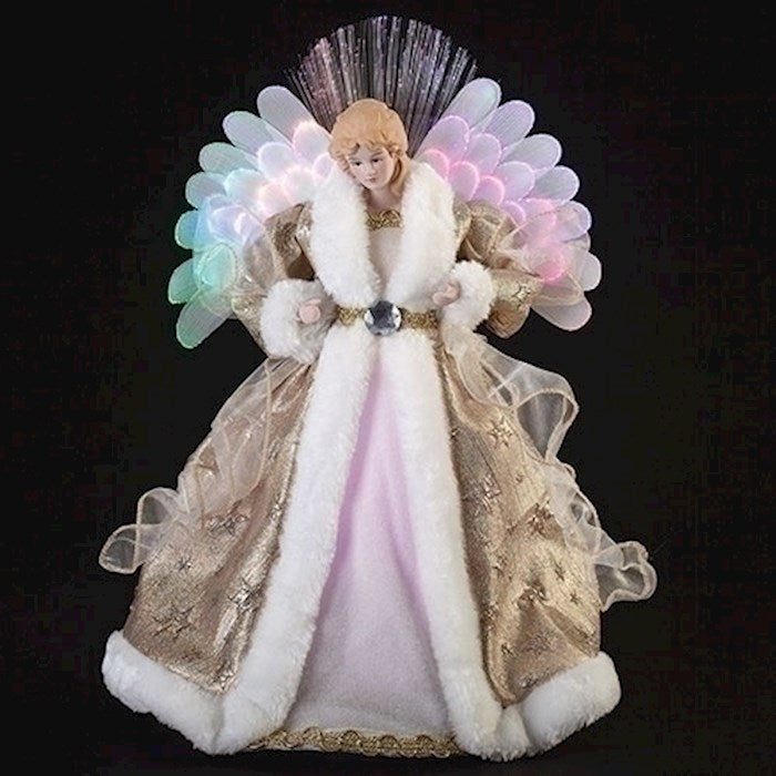 Tree Topper-LED-Angel w/Fiber Optic Wings (16")