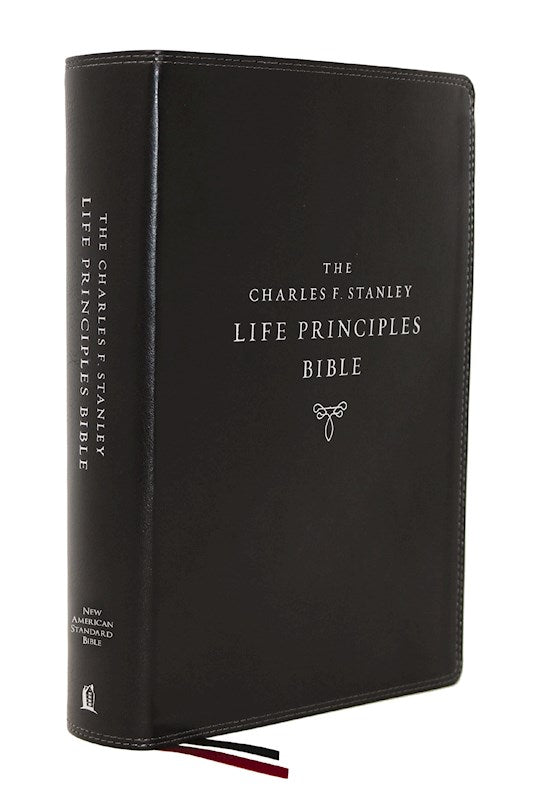 NASB 1995 Charles F. Stanley Life Principles Bible (2nd Edition) (Comfort Print)-Black Leathersoft