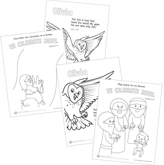 Simply Loved Holiday Pre-K &amp; K Coloring Creations-Year 1