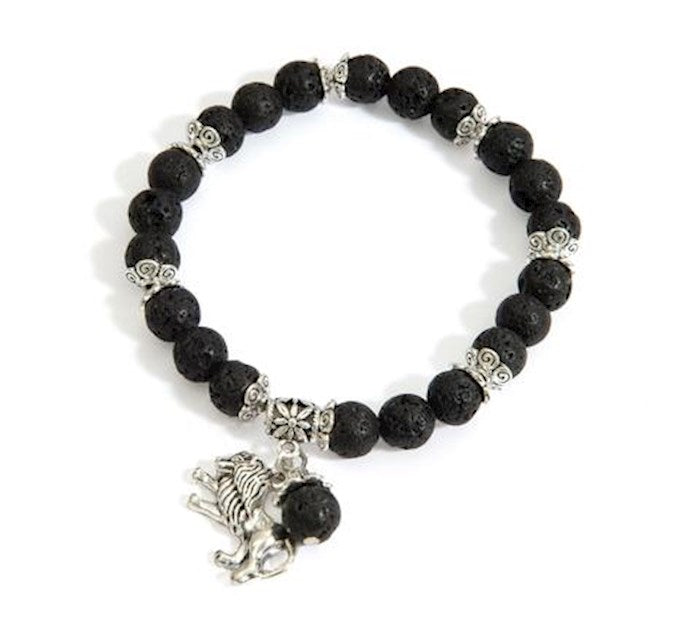 Bracelet-Lion Of Judah Lava Bead (