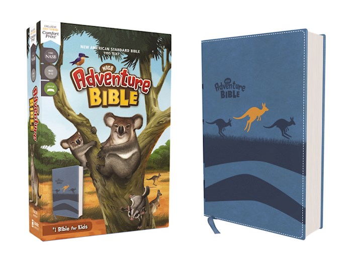 NASB 1995 Adventure Bible (Full Color) (Comfort Print)-Blue Leathersoft