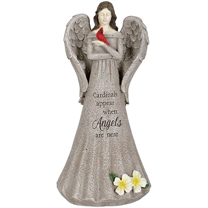 Figurine-Cardinals Appear When Angels Are Near Angel (14")