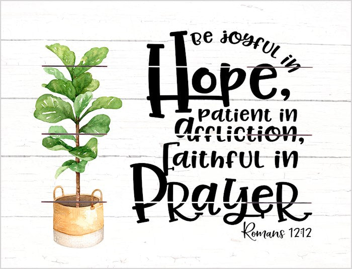 Pallet Art-Joyful In Hope (Romans 12:12) (9 x 12)