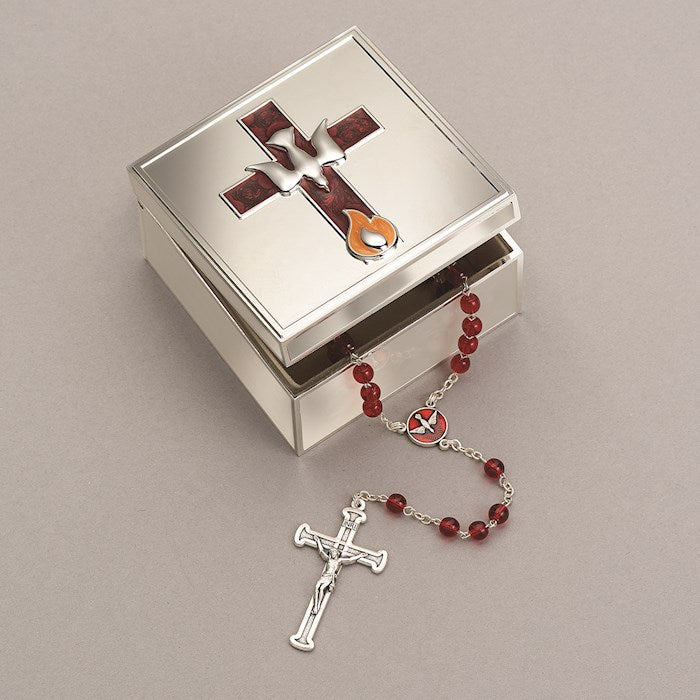 Keepsake Box-Confirmation-Cross &amp; Dove (2.25")