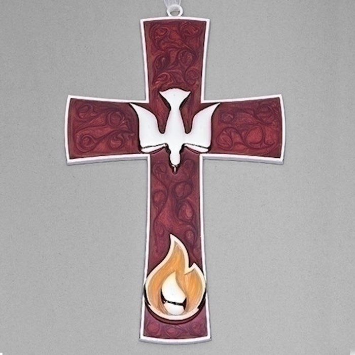 Wall Cross-Confirmation-Cross &amp; Dove (7.5")