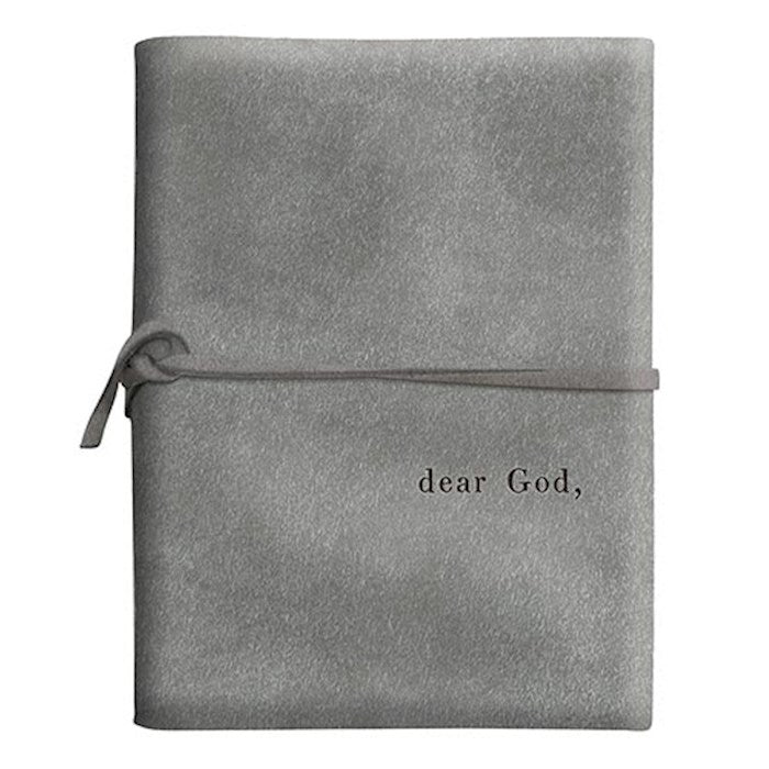 Journal-Dear God-Suede Cover w/Tie (7" x 9")