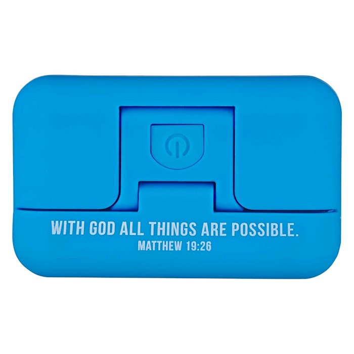 Booklight-Hydraulic-With God Ll Things Are Possible-Blue