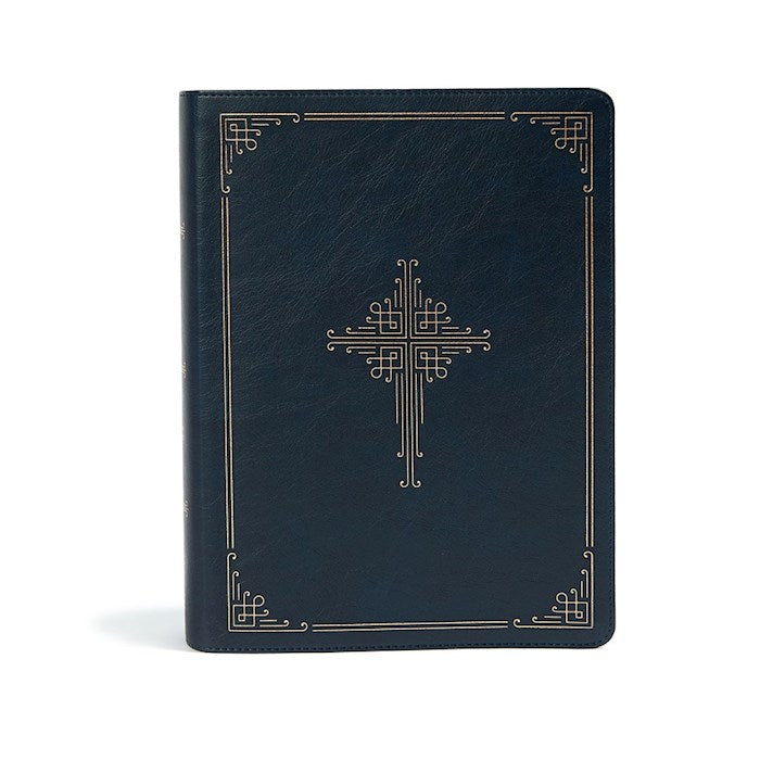 CSB Ancient Faith Study Bible-Navy LeatherTouch