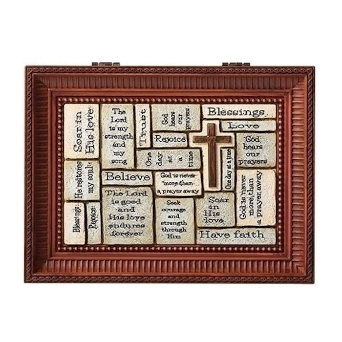 Music Box-Crossword-Brown/How Great Thou Art (8" X 6.25" X 2.75")