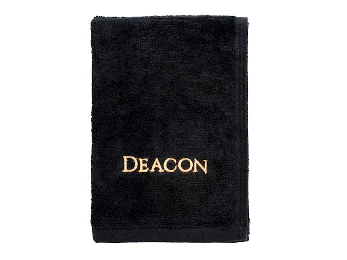 Towel-Deacon-Black w/Gold Lettering