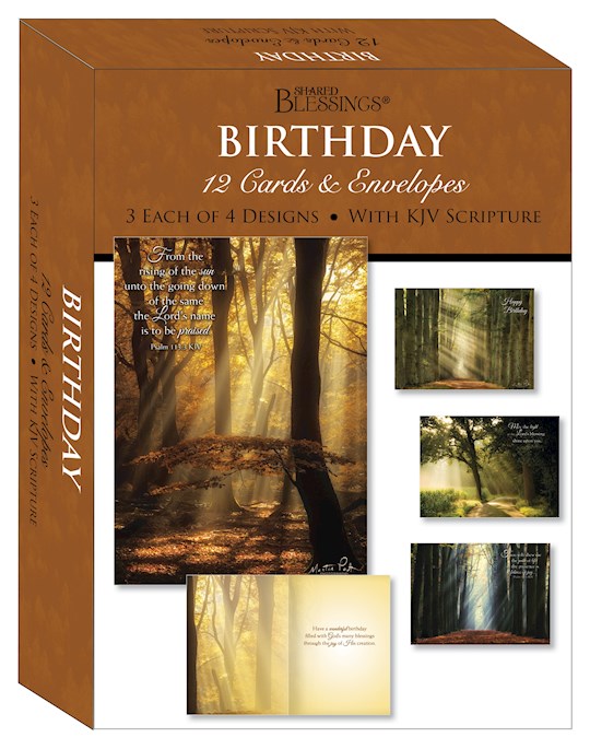 Boxed Card-Birthday Rays Of Light (Shared Blessings) (Box Of 12)
