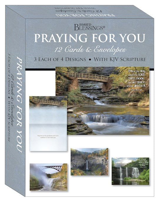 Boxed Card-Praying For You-Waterfalls (Shared Blessings) (Box Of 12)