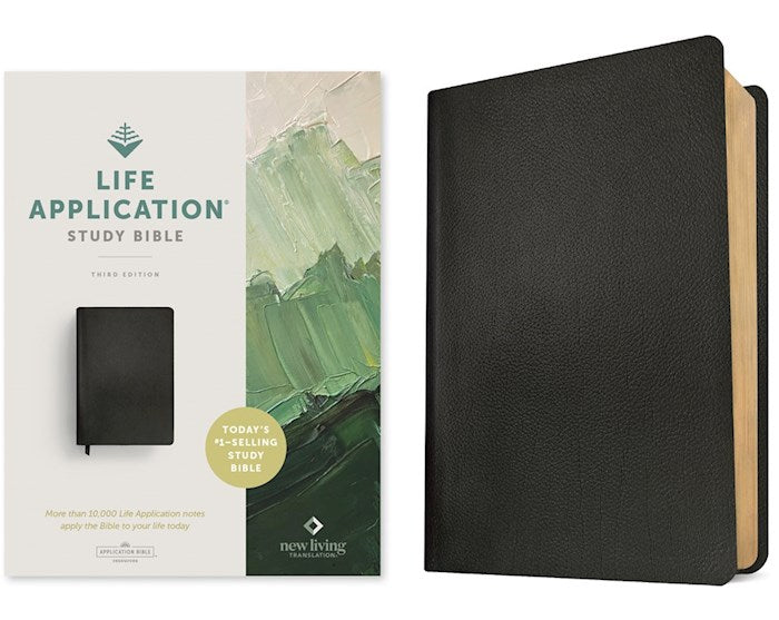 NLT Life Application Study Bible (Third Edition)-RL-Black Genuine Leather