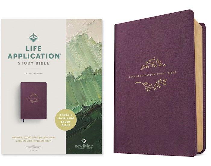 NLT Life Application Study Bible (Third Edition)-RL-Purple LeatherLike