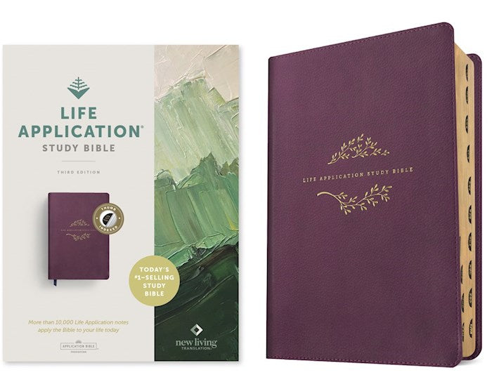 NLT Life Application Study Bible (Third Edition)-RL-Purple LeatherLike Indexed