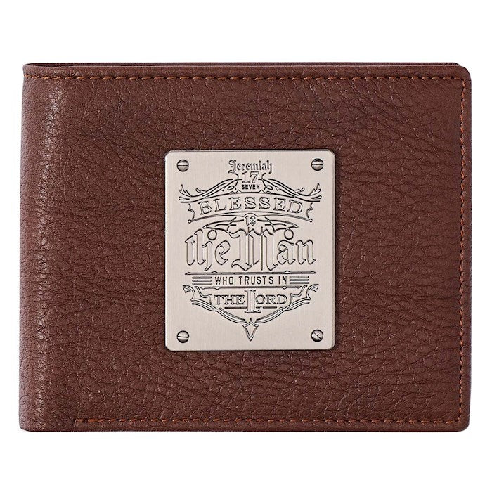 Wallet Leather Blessed Is The Man Jer. 17:7