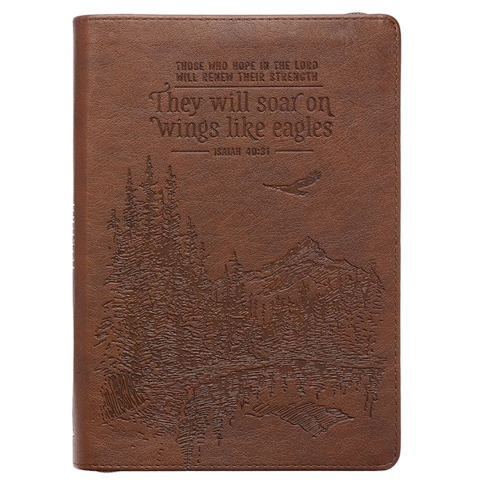 Journal-Classic LuxLeather-They Will Soar On Wings Like Eagles-Brown
