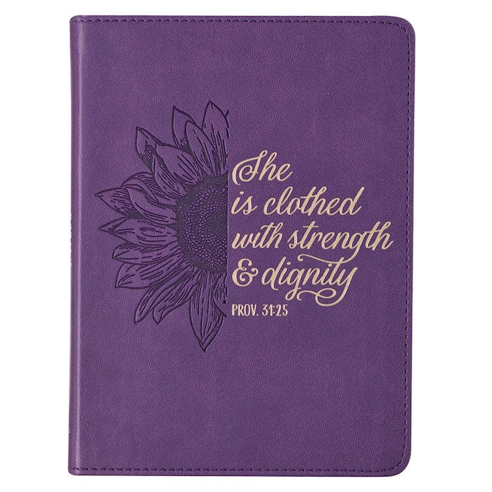 Journal-Classic LuxLeather-Strength &amp; Dignity-Purple