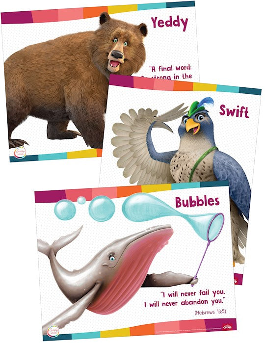 Simply Loved Bible Memory Buddy Posters (3 Posters)-Quarter 6